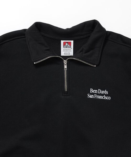 BEN DAVIS(ベンデイビス)の「【BEN DAVIS(ベンデイビス)】BD SWEAT HALF ZIP / スウェット ハーフジップ ワンポイント刺繍 裏起毛 サイドポケット ユニセックス(Tシャツ/カットソー・メンズ・ブラック/スカイブルー/グレー/ブラウン・MEDIUM/X-LARGE/LARGE)」の12枚目の写真