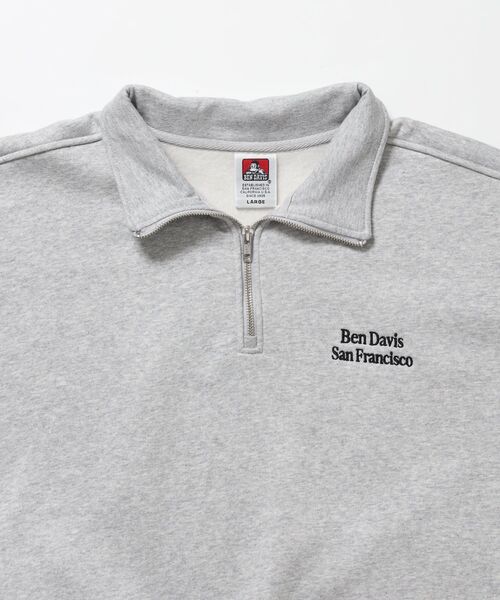 BEN DAVIS(ベンデイビス)の「【BEN DAVIS(ベンデイビス)】BD SWEAT HALF ZIP / スウェット ハーフジップ ワンポイント刺繍 裏起毛 サイドポケット ユニセックス(Tシャツ/カットソー・メンズ・ブラック/スカイブルー/グレー/ブラウン・MEDIUM/X-LARGE/LARGE)」の17枚目の写真
