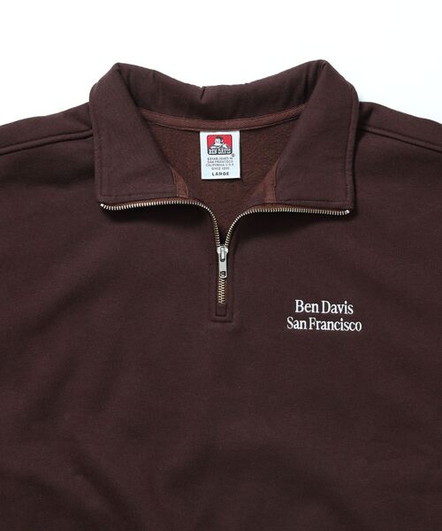 BEN DAVIS(ベンデイビス)の「【BEN DAVIS(ベンデイビス)】BD SWEAT HALF ZIP / スウェット ハーフジップ ワンポイント刺繍 裏起毛 サイドポケット ユニセックス(Tシャツ/カットソー・メンズ・ブラック/スカイブルー/グレー/ブラウン・MEDIUM/X-LARGE/LARGE)」の21枚目の写真