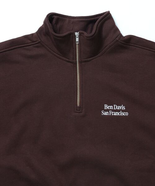 BEN DAVIS(ベンデイビス)の「【BEN DAVIS(ベンデイビス)】BD SWEAT HALF ZIP / スウェット ハーフジップ ワンポイント刺繍 裏起毛 サイドポケット ユニセックス(Tシャツ/カットソー・メンズ・ブラック/スカイブルー/グレー/ブラウン・MEDIUM/X-LARGE/LARGE)」の22枚目の写真