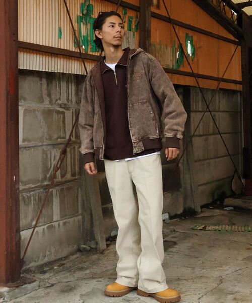 BEN DAVIS(ベンデイビス)の「【BEN DAVIS(ベンデイビス)】BD SWEAT HALF ZIP / スウェット ハーフジップ ワンポイント刺繍 裏起毛 サイドポケット ユニセックス(Tシャツ/カットソー・メンズ・ブラック/スカイブルー/グレー/ブラウン・MEDIUM/X-LARGE/LARGE)」の6枚目の写真