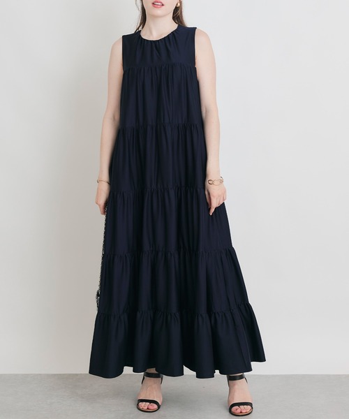 PICCIN(ピッチン)の「ティアードカットソーワンピース(ワンピース・レディース・ネイビー/ブラック・M)」の2枚目の写真