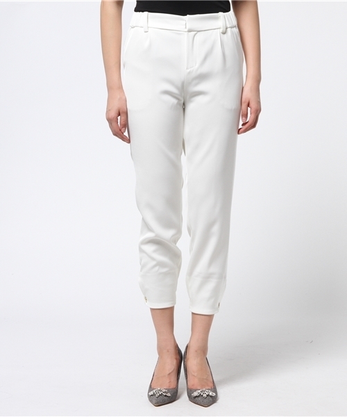 LOUNGEDRESS（ラウンジドレス）の「裾釦Wクロスパンツ（その他パンツ・レディース・ホワイト/ネイビー・0/1）」の3枚目の写真