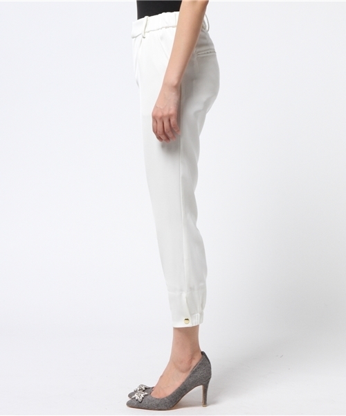LOUNGEDRESS（ラウンジドレス）の「裾釦Wクロスパンツ（その他パンツ・レディース・ホワイト/ネイビー・0/1）」の4枚目の写真