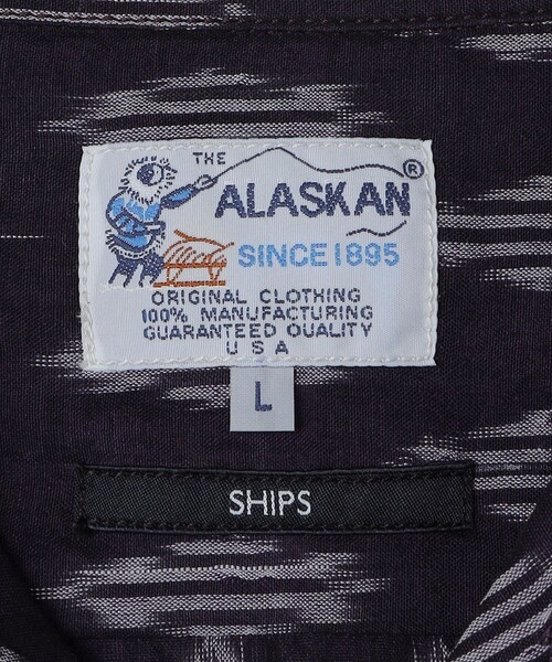 SHIPS（シップス）の「THE ALASKAN: イカット オープンカラーシャツ（シャツ/ブラウス・メンズ・ケリーグリーン/グレー/オレンジ/パープル・MEDIUM/LARGE）」の15枚目の写真
