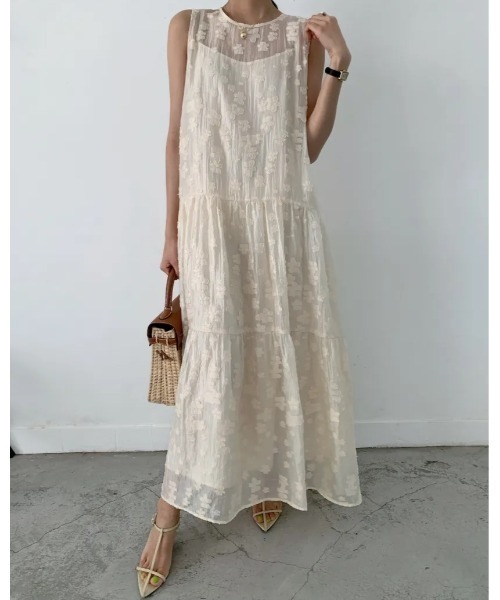 BIRTHDAY BASH（バースデイバッシュ）の「LADY TIERED DRESS（レディティアードドレス）（ワンピース・レディース・ブラック/アイボリー・MEDIUM/SMALL）」の4枚目の写真