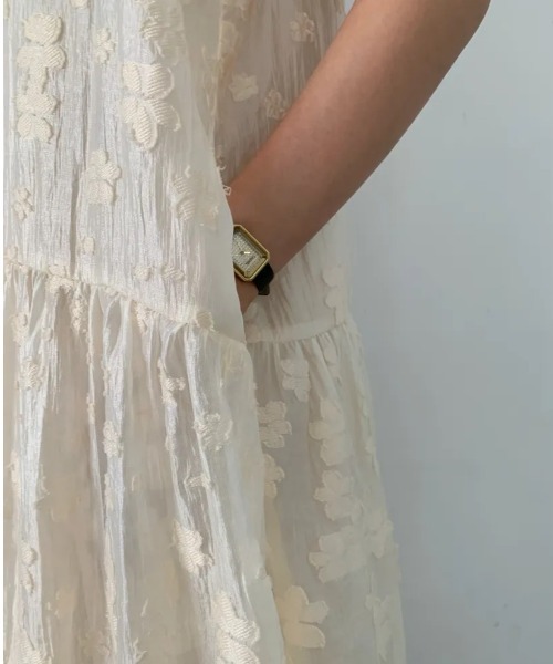 BIRTHDAY BASH（バースデイバッシュ）の「LADY TIERED DRESS（レディティアードドレス）（ワンピース・レディース・ブラック/アイボリー・MEDIUM/SMALL）」の8枚目の写真