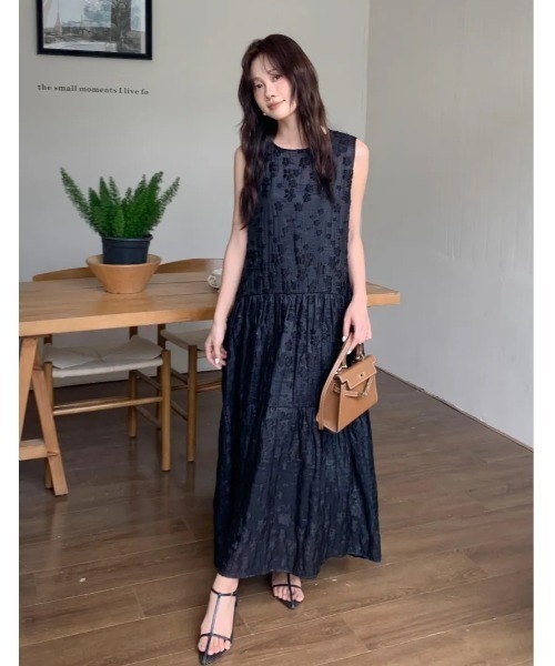 BIRTHDAY BASH（バースデイバッシュ）の「LADY TIERED DRESS（レディティアードドレス）（ワンピース・レディース・ブラック/アイボリー・MEDIUM/SMALL）」の11枚目の写真