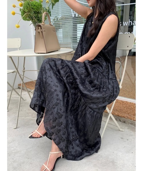 BIRTHDAY BASH（バースデイバッシュ）の「LADY TIERED DRESS（レディティアードドレス）（ワンピース・レディース・ブラック/アイボリー・MEDIUM/SMALL）」の19枚目の写真