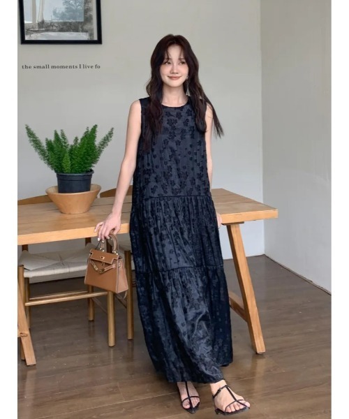 BIRTHDAY BASH（バースデイバッシュ）の「LADY TIERED DRESS（レディティアードドレス）（ワンピース・レディース・ブラック/アイボリー・MEDIUM/SMALL）」の17枚目の写真