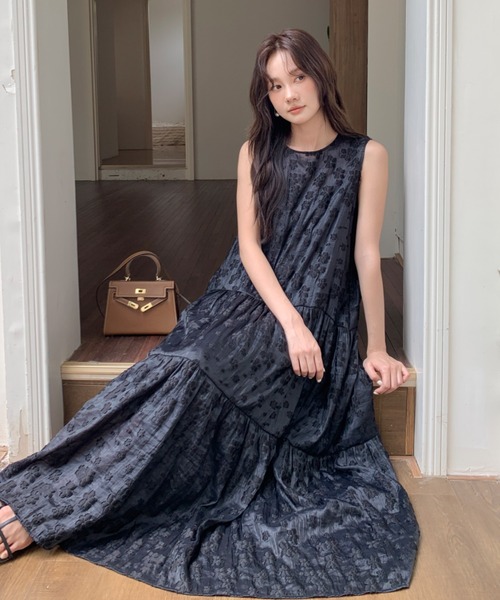 BIRTHDAY BASH（バースデイバッシュ）の「LADY TIERED DRESS（レディティアードドレス）（ワンピース・レディース・ブラック/アイボリー・MEDIUM/SMALL）」の22枚目の写真