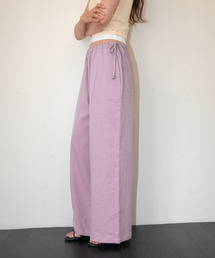 HOMEBODY THINGS（ホームバディ ティングズ）の「Linen Wide String Pants (PURPLE)（その他パンツ）」