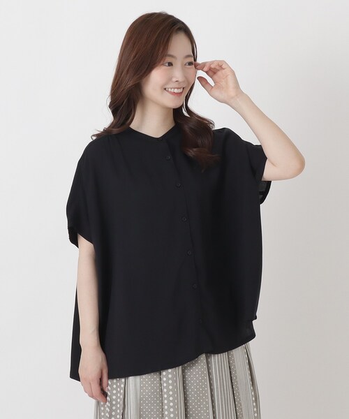 one'sterrace(ワンズテラス)の「【ひんやり】接触冷感 ギャザーブラウス(シャツ/ブラウス・レディース・その他/ブラウン系8/ブラック系8・02)」の2枚目の写真