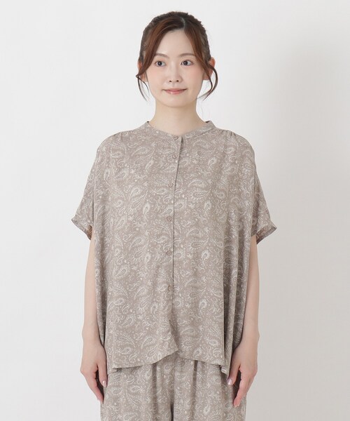 one'sterrace(ワンズテラス)の「【ひんやり】接触冷感 ギャザーブラウス(シャツ/ブラウス・レディース・その他/ブラウン系8/ブラック系8・02)」の6枚目の写真