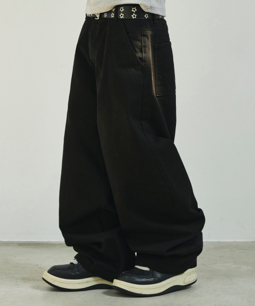 SCALLYWAG（スカリーワグ）の「[リュジョンラン × スケリーワック] プルアップストレートコットンパンツ[ブラック]（その他パンツ・レディース・その他・LARGE/MEDIUM/SMALL/X-LARGE）」の6枚目の写真