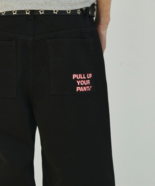 SCALLYWAG（スカリーワグ）の「[リュジョンラン × スケリーワック] プルアップストレートコットンパンツ[ブラック]（その他パンツ・レディース・その他・LARGE/MEDIUM/SMALL/X-LARGE）」の10枚目の写真