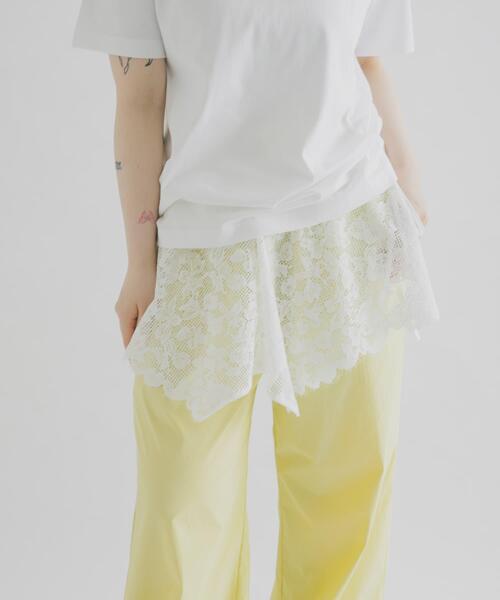 THE GOODLAND MARKET(ザグッドランドマーケット)の「cwtch ORGANICCOTTON LACE APRON(スカート・レディース・ブラック/ホワイト・FREE)」の2枚目の写真