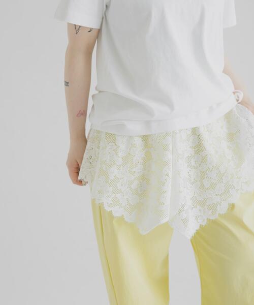 THE GOODLAND MARKET(ザグッドランドマーケット)の「cwtch ORGANICCOTTON LACE APRON(スカート・レディース・ブラック/ホワイト・FREE)」の3枚目の写真