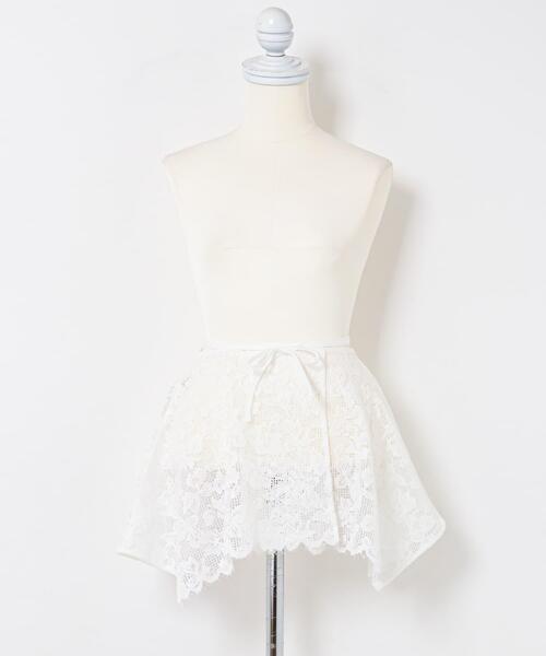 THE GOODLAND MARKET(ザグッドランドマーケット)の「cwtch ORGANICCOTTON LACE APRON(スカート・レディース・ブラック/ホワイト・FREE)」の9枚目の写真