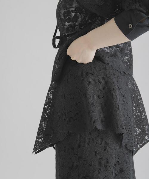 THE GOODLAND MARKET(ザグッドランドマーケット)の「cwtch ORGANICCOTTON LACE APRON(スカート・レディース・ブラック/ホワイト・FREE)」の12枚目の写真