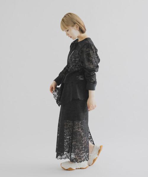 THE GOODLAND MARKET(ザグッドランドマーケット)の「cwtch ORGANICCOTTON LACE APRON(スカート・レディース・ブラック/ホワイト・FREE)」の15枚目の写真