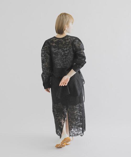 THE GOODLAND MARKET(ザグッドランドマーケット)の「cwtch ORGANICCOTTON LACE APRON(スカート・レディース・ブラック/ホワイト・FREE)」の17枚目の写真