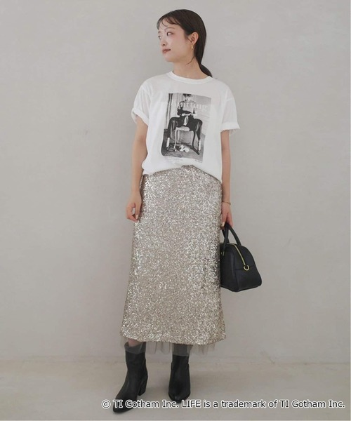 SLOBE IENA(スローブイエナ)の「《追加5》GOOD ROCK SPEED SLOBE別注 LIFE PC PHOTO TEE1(Tシャツ/カットソー・レディース・ホワイト/ブラック・FREE)」の21枚目の写真