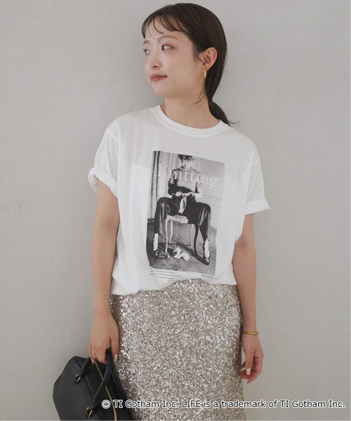 SLOBE IENA(スローブイエナ)の「《追加5》GOOD ROCK SPEED SLOBE別注 LIFE PC PHOTO TEE1(Tシャツ/カットソー・レディース・ホワイト/ブラック・FREE)」の18枚目の写真