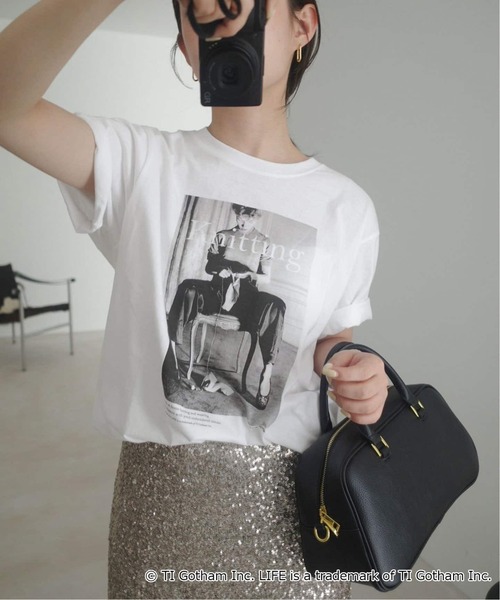SLOBE IENA(スローブイエナ)の「《追加5》GOOD ROCK SPEED SLOBE別注 LIFE PC PHOTO TEE1(Tシャツ/カットソー・レディース・ホワイト/ブラック・FREE)」の15枚目の写真