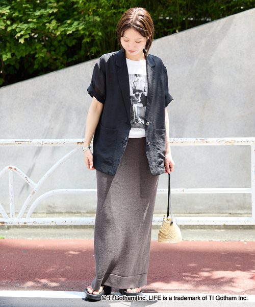 SLOBE IENA(スローブイエナ)の「《追加5》GOOD ROCK SPEED SLOBE別注 LIFE PC PHOTO TEE1(Tシャツ/カットソー・レディース・ホワイト/ブラック・FREE)」の3枚目の写真