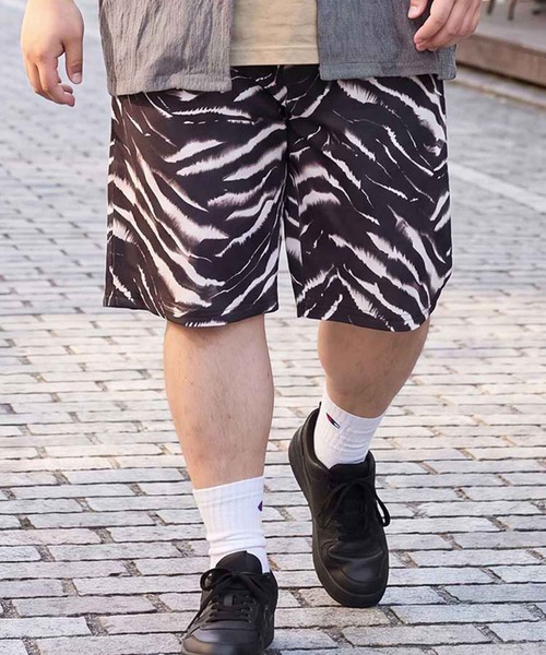 B&T CLUB(ビーティークラブ)の「セットアップ 可能 ショートパンツ ハーフパンツ 短パン メンズ 大きいサイズ 陽遮 総柄プリント ストレッチ ショーツ アウトドア レジャー 楽 B&T CLUB ビーアンドティークラブ(その他パンツ・メンズ・アイボリー/ブラウン/ブラック/ネイビー・X3(6L~7L)/X4(8L~9L)/X2(4L~5L)/X1(3L~4L))」の3枚目の写真