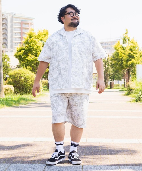 B&T CLUB(ビーティークラブ)の「セットアップ 可能 ショートパンツ ハーフパンツ 短パン メンズ 大きいサイズ 陽遮 総柄プリント ストレッチ ショーツ アウトドア レジャー 楽 B&T CLUB ビーアンドティークラブ(その他パンツ・メンズ・アイボリー/ブラウン/ブラック/ネイビー・X3(6L~7L)/X4(8L~9L)/X2(4L~5L)/X1(3L~4L))」の14枚目の写真
