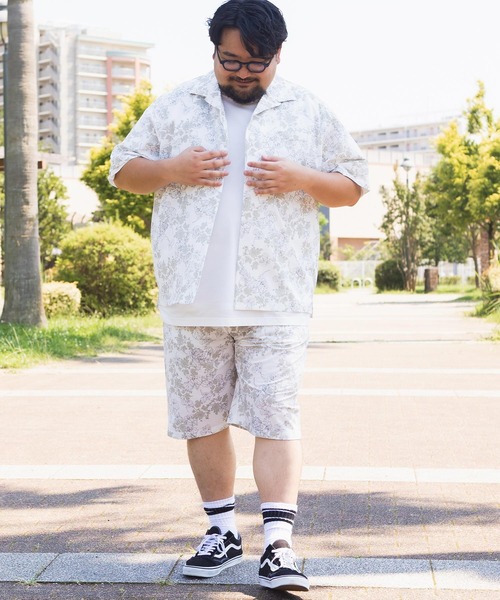 B&T CLUB(ビーティークラブ)の「セットアップ 可能 ショートパンツ ハーフパンツ 短パン メンズ 大きいサイズ 陽遮 総柄プリント ストレッチ ショーツ アウトドア レジャー 楽 B&T CLUB ビーアンドティークラブ(その他パンツ・メンズ・アイボリー/ブラウン/ブラック/ネイビー・X3(6L~7L)/X4(8L~9L)/X2(4L~5L)/X1(3L~4L))」の15枚目の写真