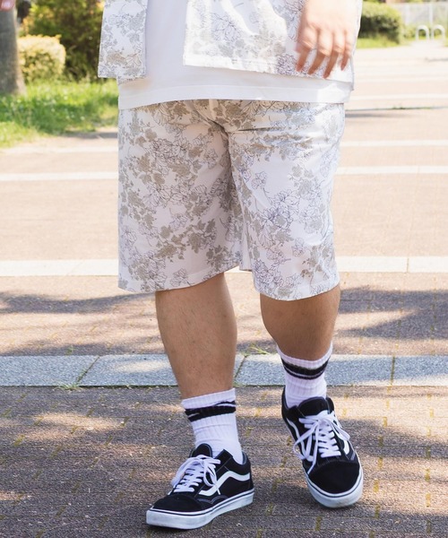 B&T CLUB(ビーティークラブ)の「セットアップ 可能 ショートパンツ ハーフパンツ 短パン メンズ 大きいサイズ 陽遮 総柄プリント ストレッチ ショーツ アウトドア レジャー 楽 B&T CLUB ビーアンドティークラブ(その他パンツ・メンズ・アイボリー/ブラウン/ブラック/ネイビー・X3(6L~7L)/X4(8L~9L)/X2(4L~5L)/X1(3L~4L))」の5枚目の写真