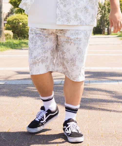 B&T CLUB(ビーティークラブ)の「セットアップ 可能 ショートパンツ ハーフパンツ 短パン メンズ 大きいサイズ 陽遮 総柄プリント ストレッチ ショーツ アウトドア レジャー 楽 B&T CLUB ビーアンドティークラブ(その他パンツ・メンズ・アイボリー/ブラウン/ブラック/ネイビー・X3(6L~7L)/X4(8L~9L)/X2(4L~5L)/X1(3L~4L))」の8枚目の写真