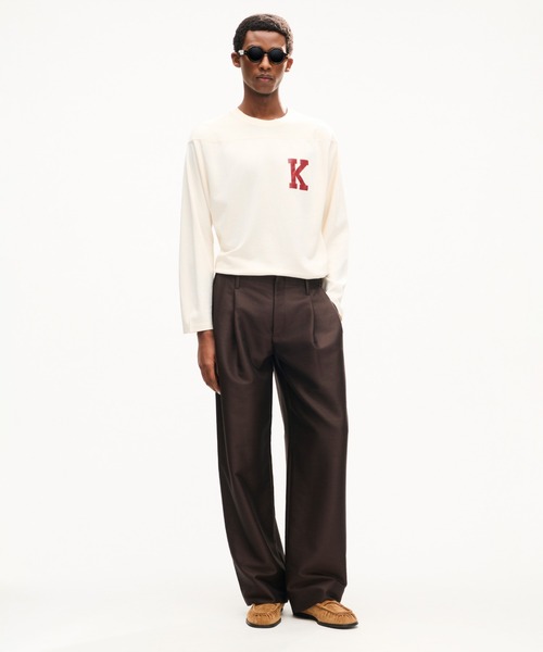 KENZO(ケンゾー)の「KENZO VARSITY LS T-SHIRT(Tシャツ/カットソー・メンズ・ベージュ系その他・MEDIUM/LARGE/X-LARGE/SMALL)」の1枚目の写真