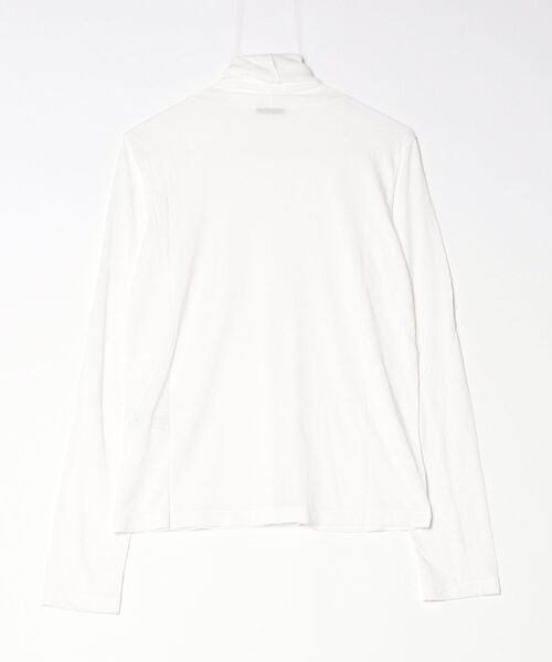 ATON(エイトン)の「ATON (エイトン) MODAL SILK JERSEY /TURTLE NECK PULLOVER(Tシャツ/カットソー・レディース・ホワイト/ブラック/ピンク・2)」の4枚目の写真