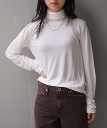 ATON (エイトン) MODAL SILK JERSEY /TURTLE NECK PULLOVER