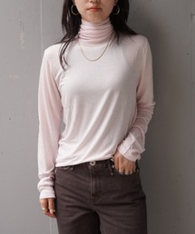 ATON (エイトン) MODAL SILK JERSEY /TURTLE NECK PULLOVER