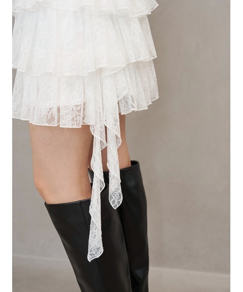 SNIDEL(スナイデル)の「ツイストフリルミニスカショーパン(その他パンツ・レディース・グレー/ホワイト/ピンク・F)」の8枚目の写真