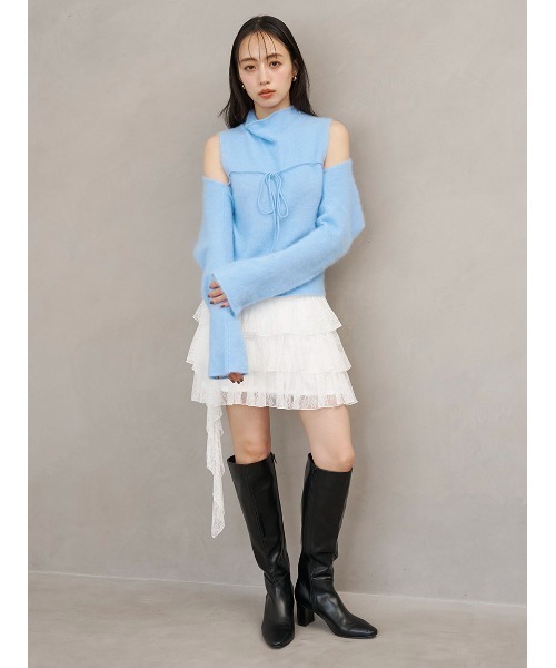 SNIDEL(スナイデル)の「ツイストフリルミニスカショーパン(その他パンツ・レディース・グレー/ホワイト/ピンク・F)」の12枚目の写真
