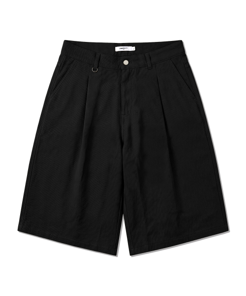UNDEROFF（アンダーオフ）の「ワイドコットンピンタックバミューダパンツブラック（その他パンツ・メンズ・ブラック・MEDIUM/LARGE/X-LARGE）」の2枚目の写真