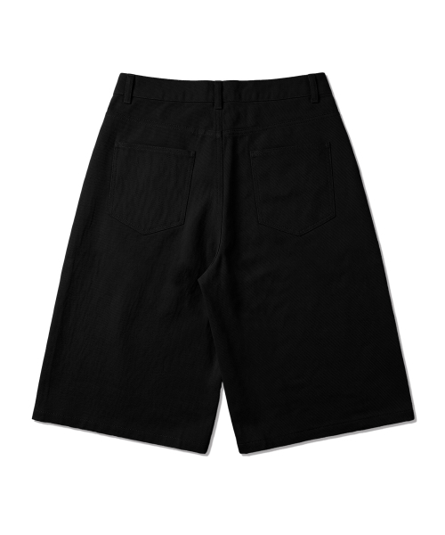 UNDEROFF（アンダーオフ）の「ワイドコットンピンタックバミューダパンツブラック（その他パンツ・メンズ・ブラック・MEDIUM/LARGE/X-LARGE）」の3枚目の写真