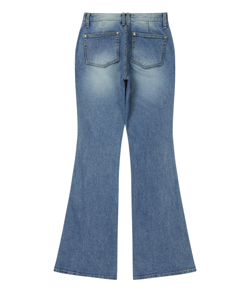 CENTAUR.KR(セントール)の「LACE-UP BOOTS CUT DENIM PANTS_BLUE(デニムパンツ・レディース・その他・SMALL/MEDIUM)」の6枚目の写真