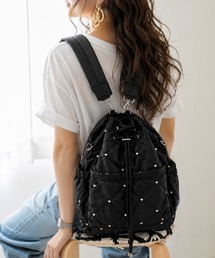 REAIMER（リエメ）の「【インフルエンサーkomachiさんコラボ】REAIMER（リエメ）ハート刺繍 撥水 キルティング 3way トート ショルダーバッグ（バックパック/リュック）」
