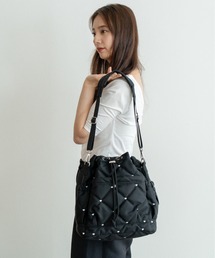 REAIMER（リエメ）の「【インフルエンサーkomachiさんコラボ】REAIMER（リエメ）ハート刺繍 撥水 キルティング 3way トート ショルダーバッグ（バックパック/リュック）」