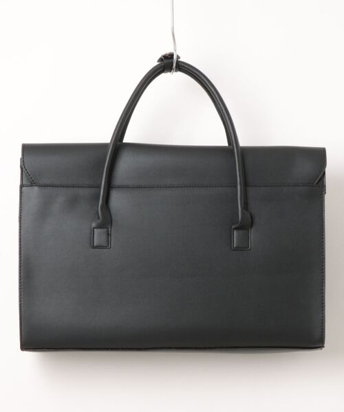 Burner（バーナー）の「【Leathen Leather（レーセンレザー）】レトロ調 ステッチ 16インチブリーフトート lea-handbag-6-40【RBTS】（ハンドバッグ・メンズ・ブラック・FREE）」の2枚目の写真