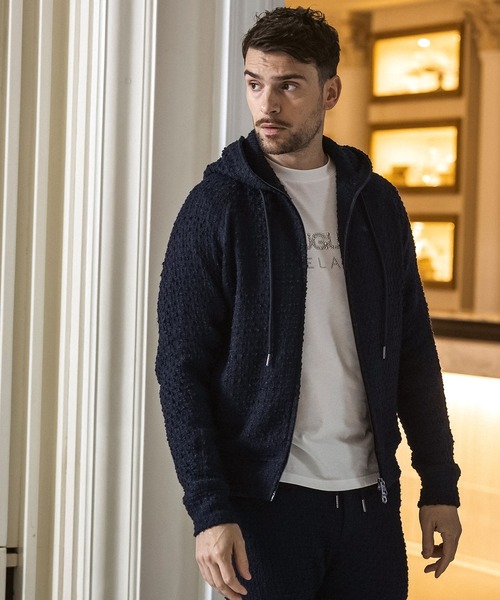 1PIU1UGUALE3 RELAX (ウノピゥウノウグァーレトレ リラックス)の「1PIU1UGUALE3 RELAX(ウノピゥウノウグァーレトレ リラックス)ブークレパーカー(パーカー・メンズ・ネイビー/ブラック・M/L/XL/XXL/S)」の20枚目の写真