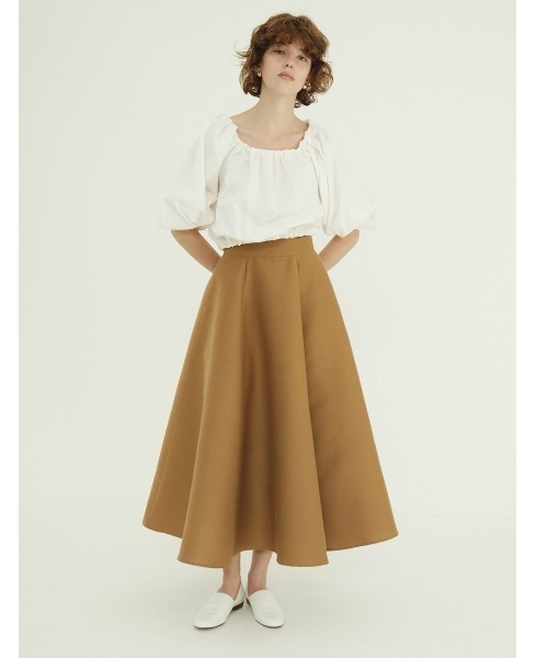 CLANE(クラネ)の「CLANE/クラネ/VOLUME FLARE SKIRT(スカート・レディース・ブラック/キャメル/アイボリー・1)」の8枚目の写真
