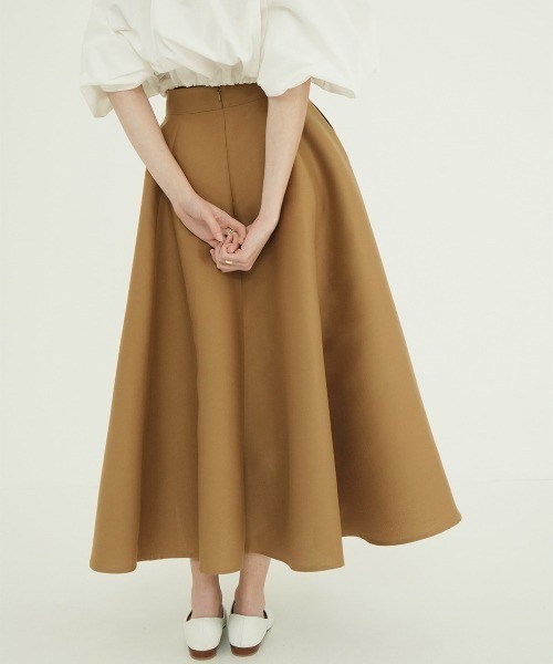 CLANE(クラネ)の「CLANE/クラネ/VOLUME FLARE SKIRT(スカート・レディース・ブラック/キャメル/アイボリー・1)」の10枚目の写真